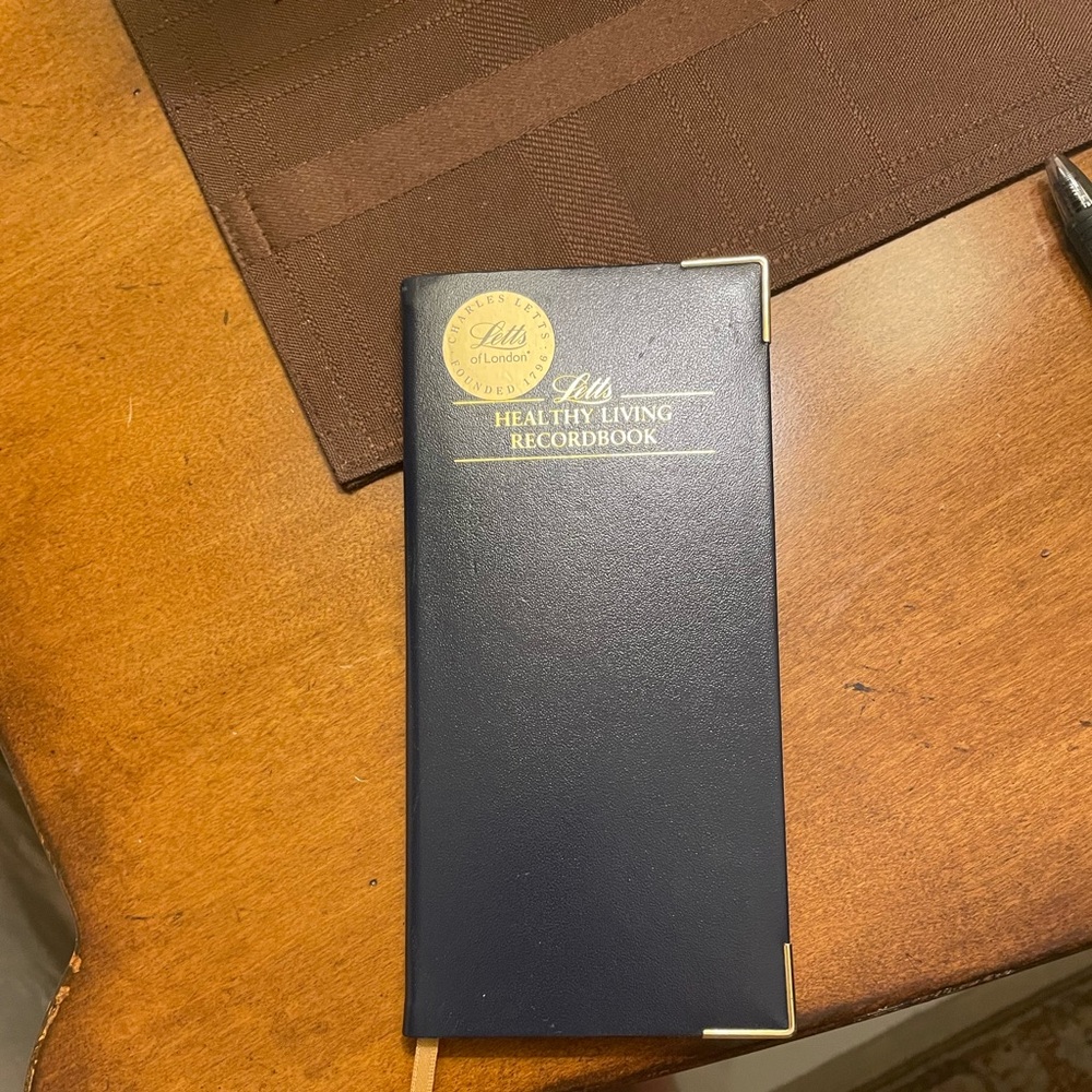NWOT Leather bound pocket personal health record diary